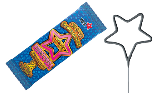  Бенгальские свечи фигурные 2 шт "Звездочка"  в Избербаше